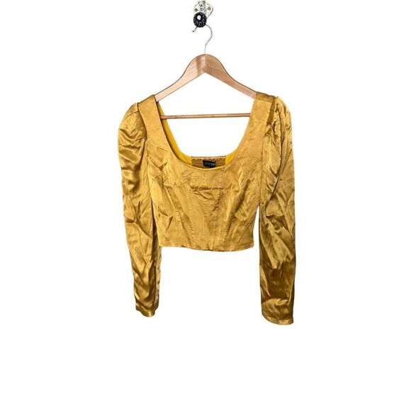 Intermix Gold Vivienne Satin Corset Top‎ - Picture 2 of 8
